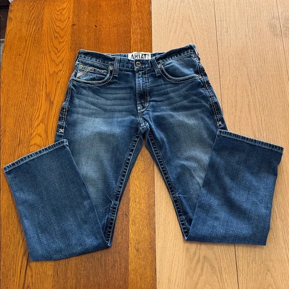 Ariat Men's M5 Classic Blue Straight Jeans - Picture 3 of 14